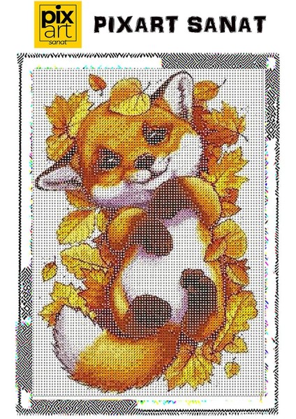 Yavru Tilki 30 x 40 cm Elmas Mozaik Tablo fırsatları