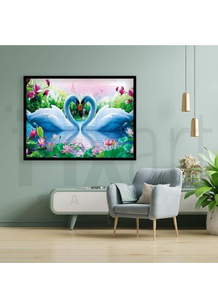 Kuğu 30 x 40 cm Elmas Mozaik Tablo fiyatları