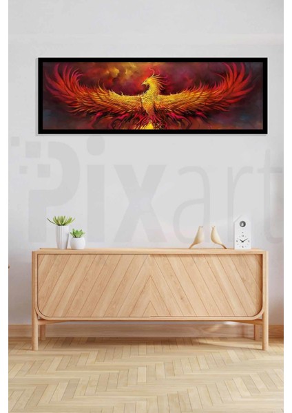 Anka Kuşu 30 x 80 cm Elmas Mozaik Tablo