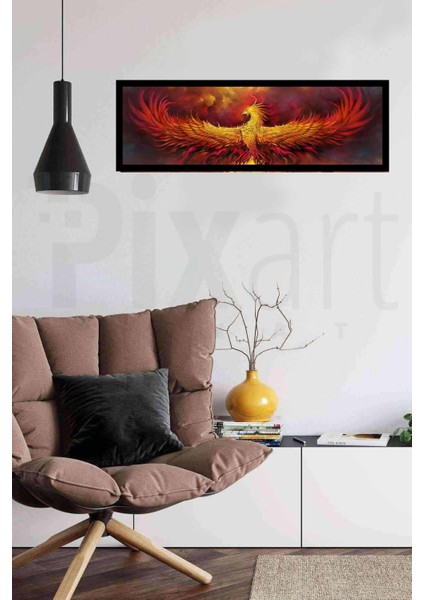 Anka Kuşu 30 x 80 cm Elmas Mozaik Tablo