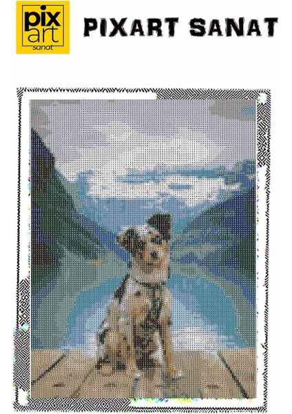 Boyama Seti Bir Köpek 30 x 40 cm Elmas Mozaik Tablo fırsatları