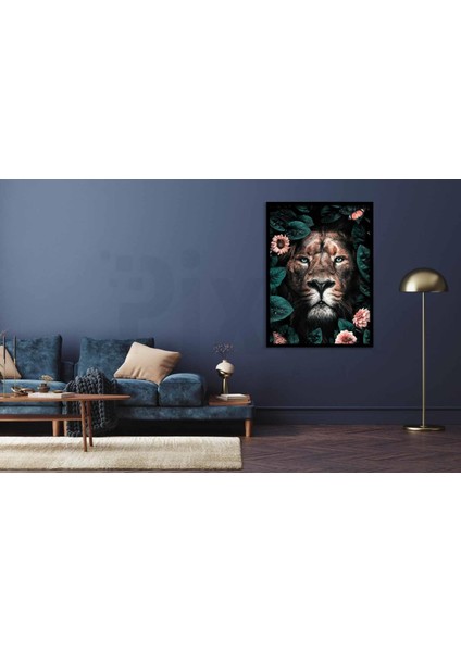 Gururlu Aslan 30 x 40 cm Elmas Mozaik Tablo fiyatları