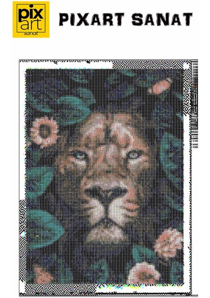Gururlu Aslan 30 x 40 cm Elmas Mozaik Tablo fırsatları