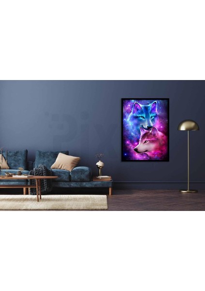 Kurt 30 x 40 cm Elmas Mozaik Tablo modelleri