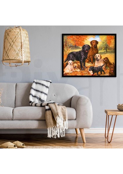 Köpek 30 x 40 cm Elmas Mozaik Tablo modelleri