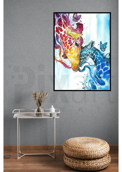 Zürafa 30 x 40 cm Elmas Mozaik Tablo modelleri