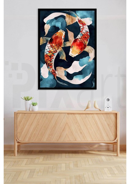 Sazan Balığı 30 x 40 cm Elmas Mozaik Tablo modelleri