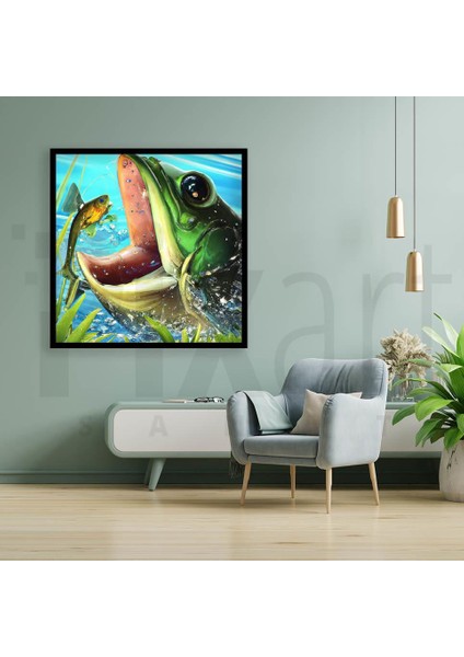 Kurbağa 30 x 30 cm Elmas Mozaik Tablo fiyatları