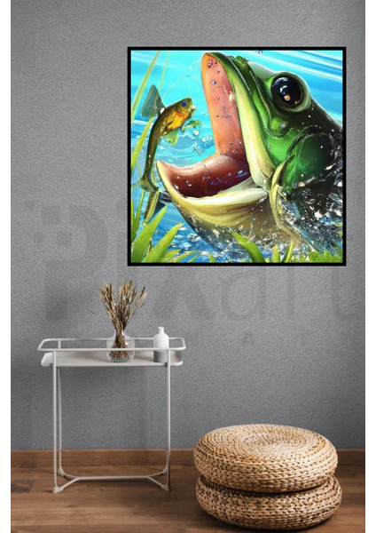 Kurbağa 30 x 30 cm Elmas Mozaik Tablo modelleri