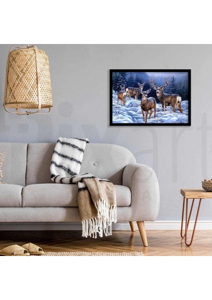 Geyik 40X60 cm Elmas Mozaik Tablo modelleri