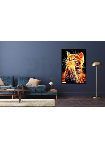 Kedi 30 x 40 cm Elmas Mozaik Tablo fiyatları