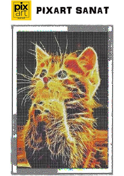 Kedi 30 x 40 cm Elmas Mozaik Tablo fırsatları