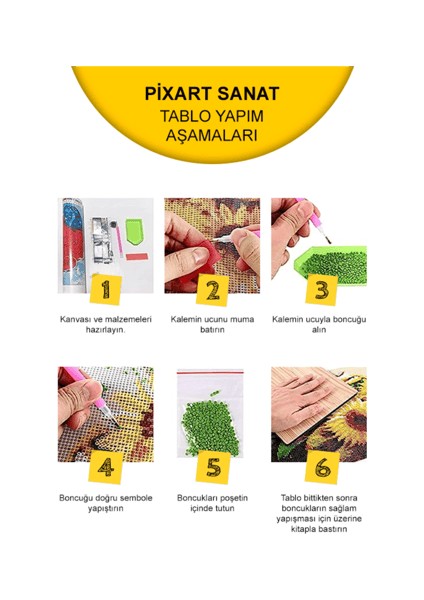 Sarı Tavşanlar Pikachu 30 x 40 cm Elmas Mozaik Tablo