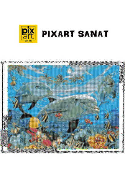Okyanusta Su Altı Dünyası 30 x 40 cm Elmas Mozaik Tablo fırsatları