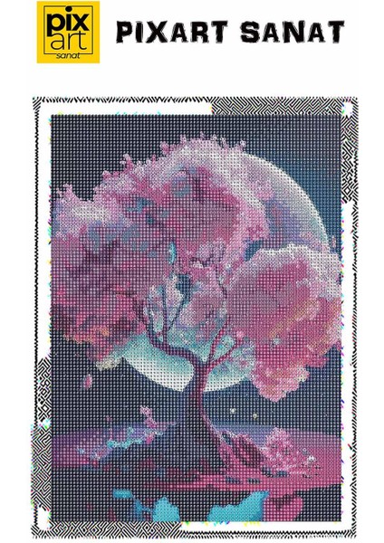 Ay Ağacı 30 x 40 cm Elmas Mozaik Tablo fırsatları