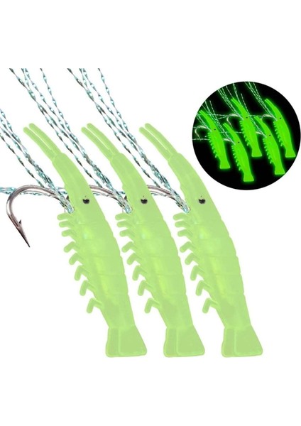 Sabiki Living Shrimp Karides No:15-2 Kanca Glow 5li Lüfer Palamut Levrek Çaparisi