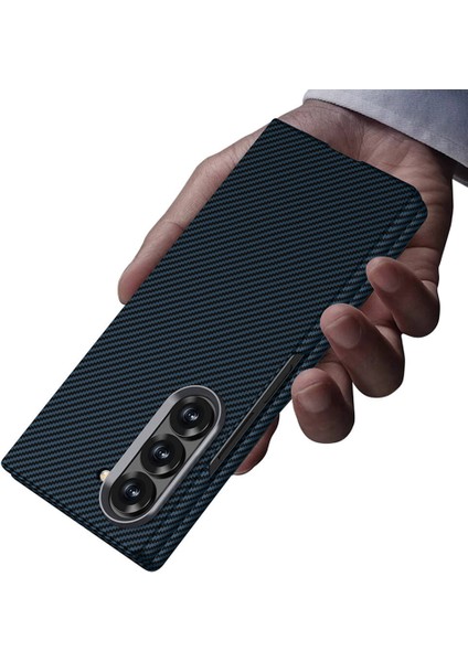 Samsung Galaxy Z Fold 6 Kılıf Kamera Korumalı Karbon Fiber Tasarımlı Arka Yüzey Kıpta Karbon Kılıf fiyatları