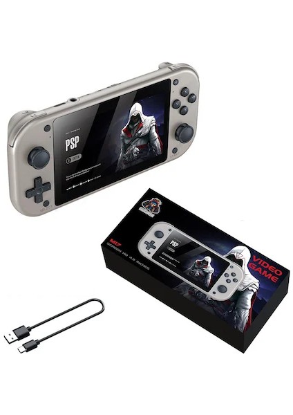 M17 Elektronik Oyun El Konsolu 4.3" IPS Ekran Linux Sistemi Psp Game + 64 GB Sd Kart indirimleri