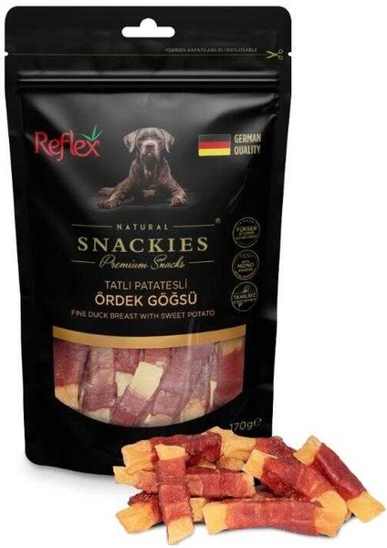 Snackies Tatlı Patatesli Ördek Göğsü Köpek Ödülü 170 gr