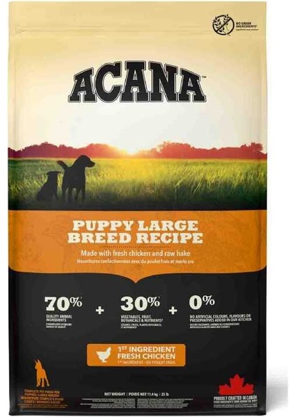 Heritage Puppy Large Breed Büyük Irk Tahılsız Yavru Köpek Maması 11.4 kg
