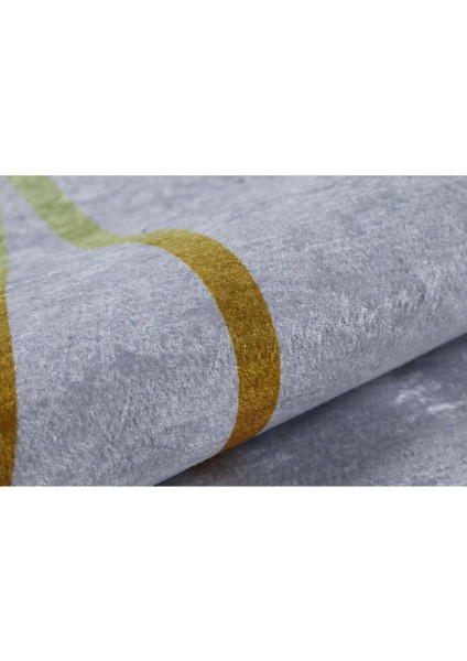 Gri Altın Desen Doğal Pamuklu 2'li Banyo&mutfak Paspas Seti 60X100 50X60 cm fırsatları