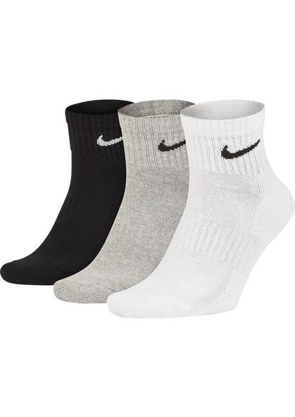 Everyday Cushioned (3 Pairs) Unisex Çok Renkli Antrenman Çorap SX7667-964