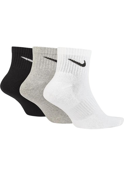 Everyday Cushioned (3 Pairs) Unisex Çok Renkli Antrenman Çorap SX7667-964