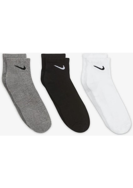 Everyday Cushioned (3 Pairs) Unisex Çok Renkli Antrenman Çorap SX7667-964