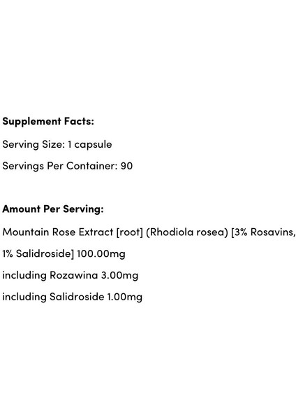 Rhodiola Rosea 90 Kapsül