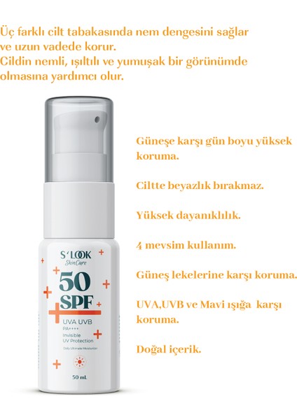 Yeni Nesil Yüksek Koruma ve Nemlendirici Güneş Kremi 50 ml fırsatları