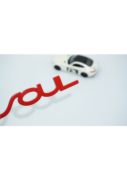 Soul Bagaj Kırmızı Abs 3m 3D Yazı Logo Kia Ile Uyumlu