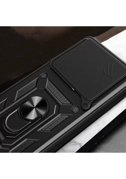Huawei Pura 70 Pro 5g Kılıf - Kamera Korumalı, Manyetik Standlı, Yüzüklü Sürgülü Vega