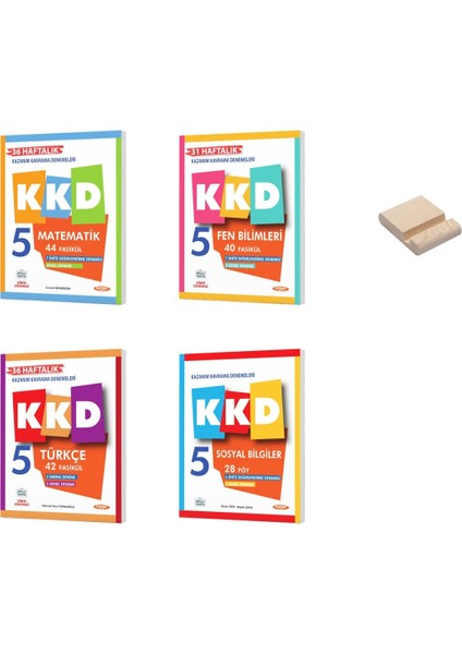 Fenomen Yayıncılık 5. Sınıf Kazanım Kavrama Denemeleri Matematik - Türkçe - Fen Bilimleri - Sosyal Bilgiler 4'lü Set + Telefon Tutucu
