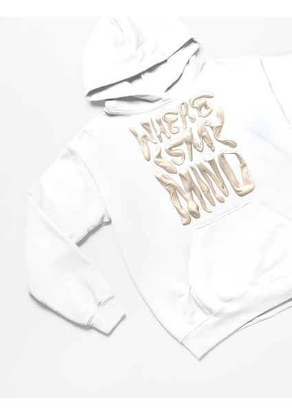 Where Is My Mind Oversize Sweatshirt 3 Iplik Kalın Kışlık Özel Tasarım Hoodie