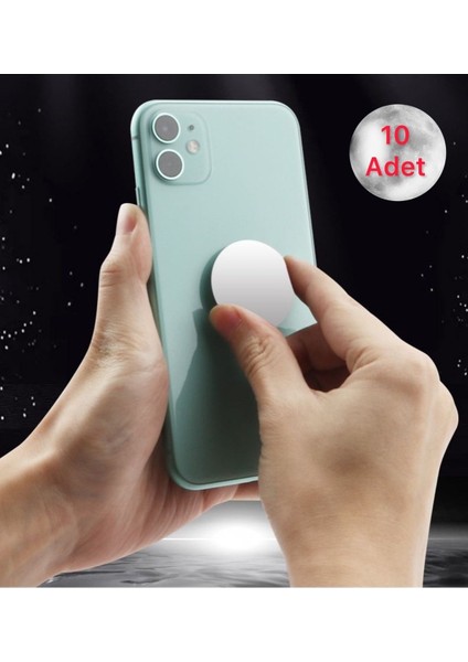 Telefon Araç Içi Tutucu 10 Adet Metal Halka Plaka Stand Çelik Saç Çelik Disc