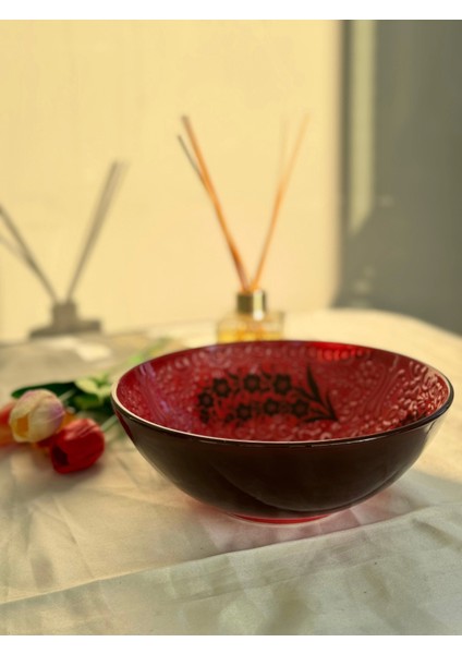 25 cm Kırmızı Dantel Salata Kasesi fırsatları