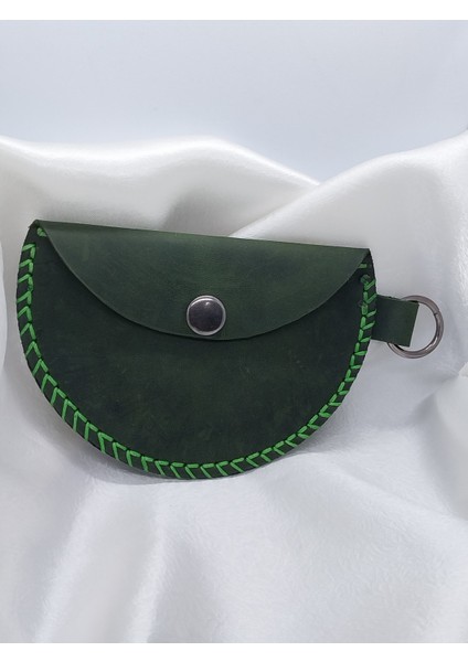 Yeşil El Yapımı Handmade Küçük Cüzdan Kartlık