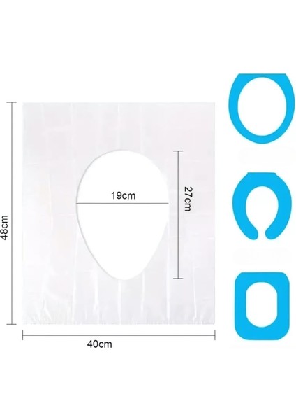 Tek Kullanımlık Hijyenik Klozet Kapak Poşeti Pratik ve Güvenli Koruma 50 Adet