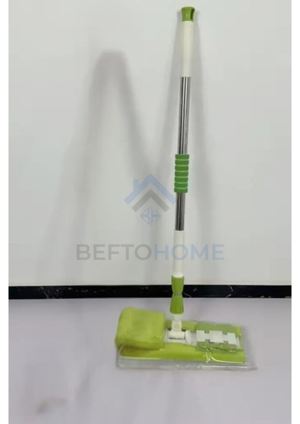 Yeşil Mikrofiber Mandallı Mop 1 Adet Yedek Bez Hediyeli