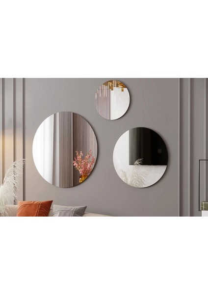 Yuvarlak Ayna 50 cm Dressuar Ayna Dekoratif Ayna Makyaj Aynası Banyo Aynası fırsatları