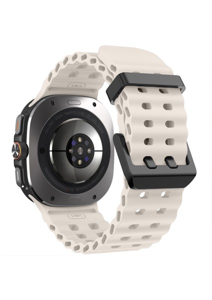Samsung Galaxy Watch 7 Ultra Ile Uyumlu Airflow Metal Tokalı Yumuşak Soft Silikon Kordon fiyatları