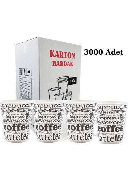 Karton Bardak 7 Oz 3000 Li Koli