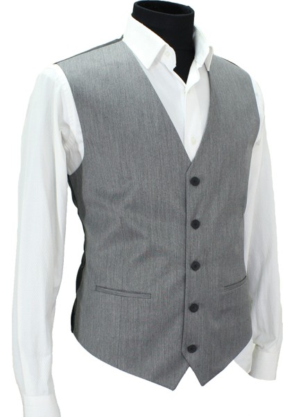 Erkek Yelek V Yaka Gri 50634 fiyatları