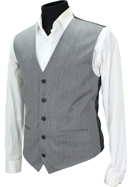 Erkek Yelek V Yaka Gri 50634 modelleri