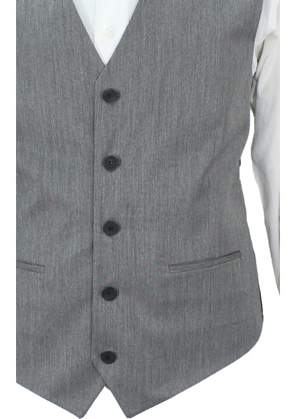 Erkek Yelek V Yaka Gri 50634 fırsatları