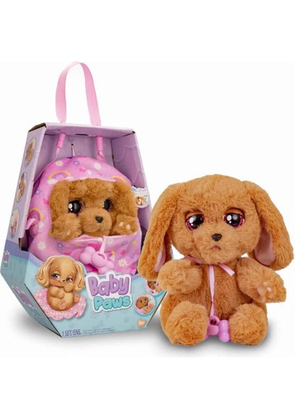 Baby Paws Sesli Yavru Köpek Peluş 20 cm BAW00000 - Cocker Pembe Çanta