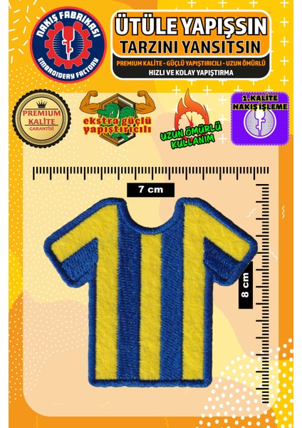 Ütü Ile Yapışan Nakışlı Arma Yama, Fb-Taraftar Set (6 Adet) Ütüyle Yapışan Nakış Dokuma Aplike Patch