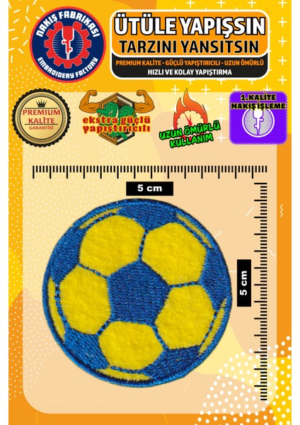 Ütü Ile Yapışan Nakışlı Arma Yama, Fb-Taraftar Set (6 Adet) Ütüyle Yapışan Nakış Dokuma Aplike Patch