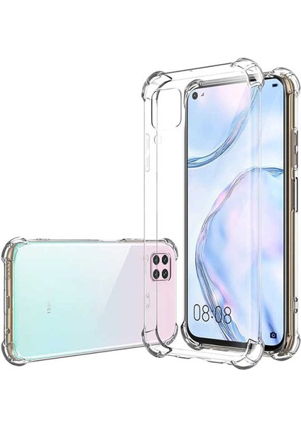 Huawei P40 Lite Kılıf Nitro Anti Shock Darbe Emici Köşe Korumalı Şeffaf Silikon Kapak