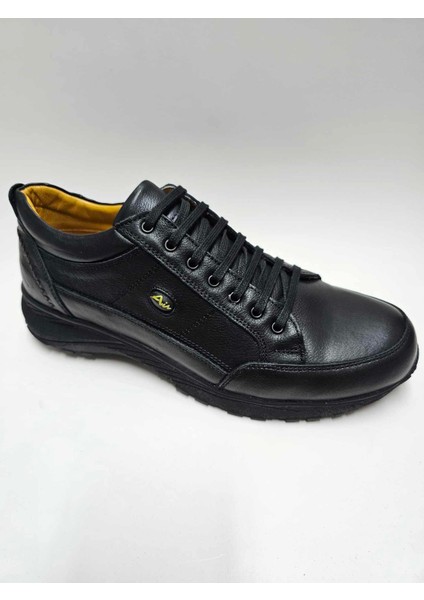 Hakiki Deri Büyük Numara (45-46...) Siyah Bağcıklı Kauçuk Taban Erkek Ayakkabı C-843308LF fiyatları